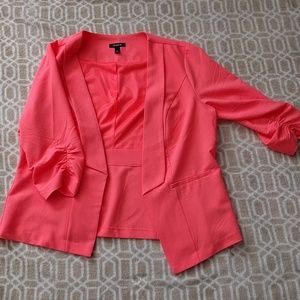 Ruched Sleeve 3/4 Blazer